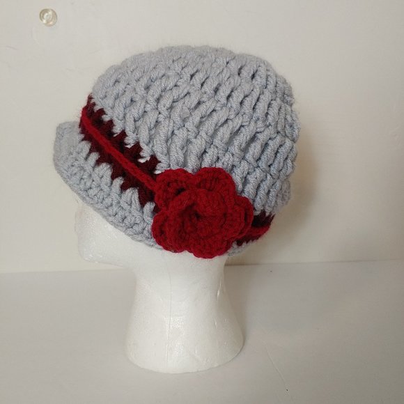Flood Crochet Knit Newsboy Hat Boho - Picture 3 of 5